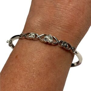 3-Diamond Mother & Daughter, Love Always Bangle Bracelet